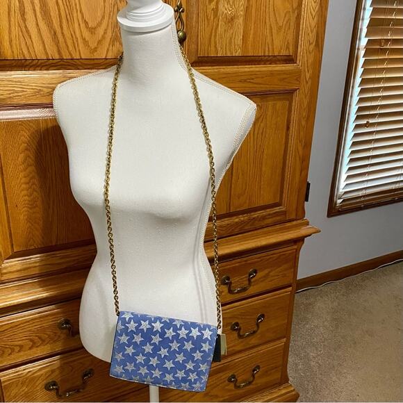 J.Crew Harrison Clutch Convertible Crossbody Bag Stars Glitter 4th of July NWT - Picture 16 of 16